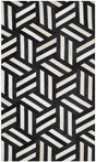 Safavieh Studio Leather 3'-0" x 5'-0" Rug in Ivory / Black