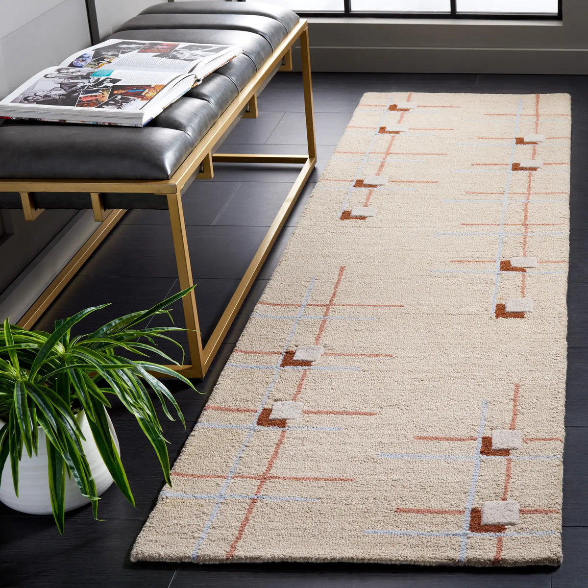 Safavieh Genre 2'-3" x 7'-0" Rug in Beige / Rust