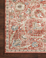 Loloi Saban Sab-02 Rust/Beige Rugs - corner on wood