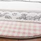 Safavieh Carousel Kids 100 5'-3" x 5'-3" Rug in Pink / Ivory