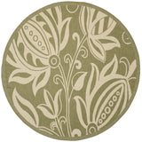 Safavieh Courtyard 6'-7" x 6'-7" Rug in Olive / Natural