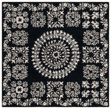 Safavieh Empire 6'-0" x 6'-0" Rug in Black / Ivory