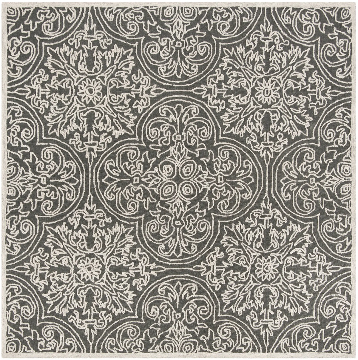 Safavieh Trace 6'-0" x 6'-0" Rug in Dark Grey / Light Grey