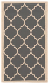 Safavieh Courtyard 2'-0" x 3'-7" Rug in Anthracite / Beige