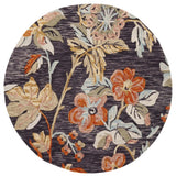 Safavieh Aspen 5'-0" x 5'-0" Rug in Charcoal / Orange