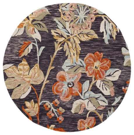 Safavieh Aspen 5'-0" x 5'-0" Rug in Charcoal / Orange