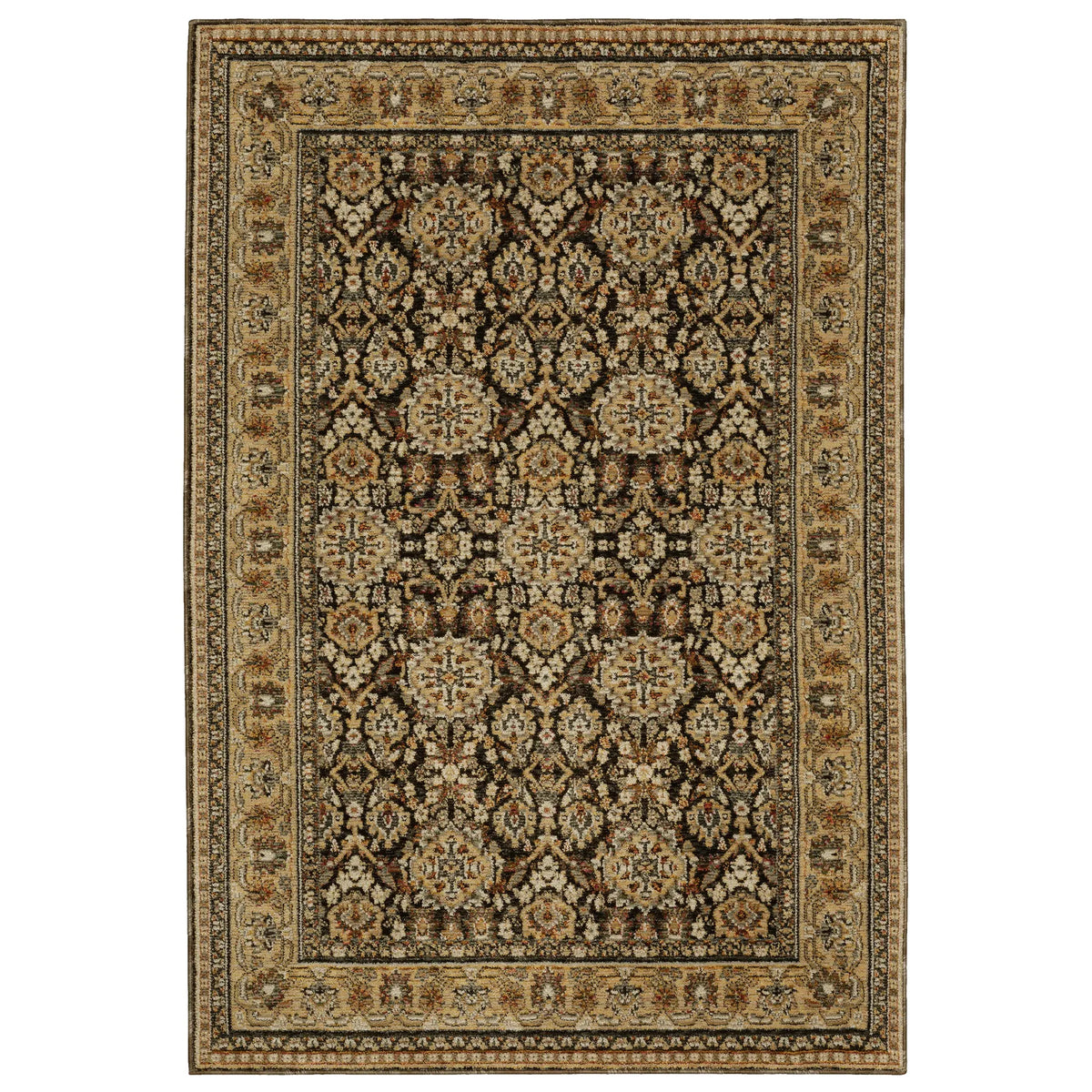 Oriental Weavers Sphinx Andorra 2431A Brown/ Gold Rug - main flat