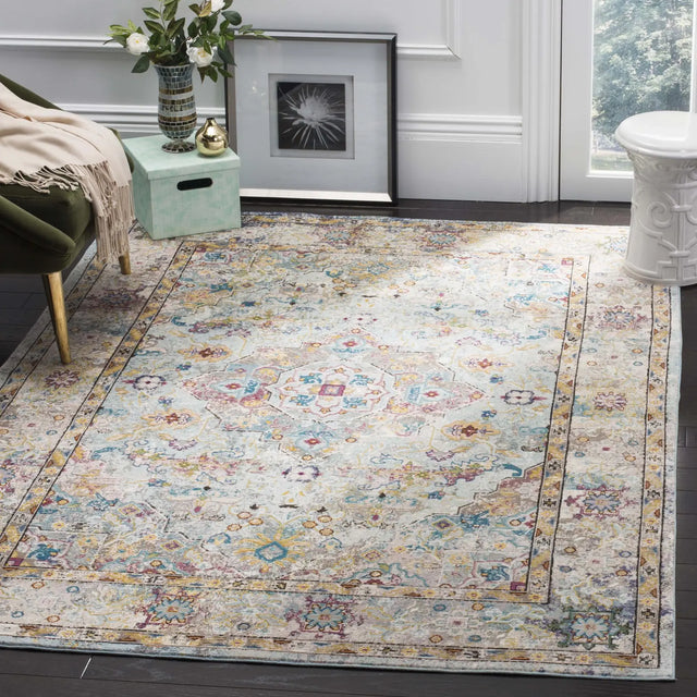 Safavieh Aria 5'-0" x 6'-7" Rug in Beige / Blue