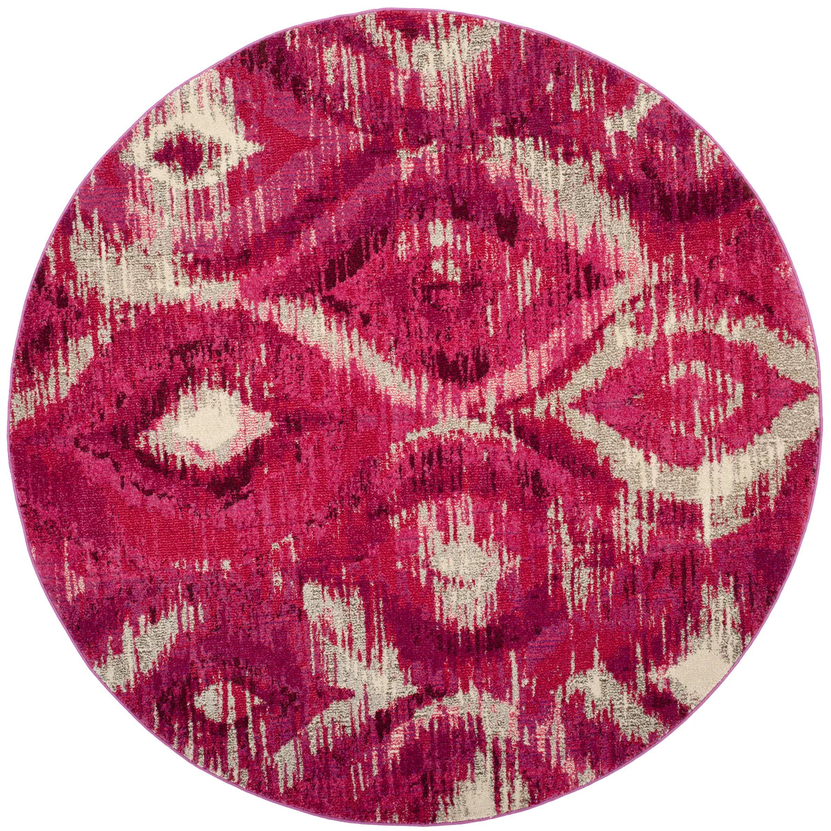 Safavieh Monaco 6'-7" x 6'-7" Rug in Fuchsia / Cream
