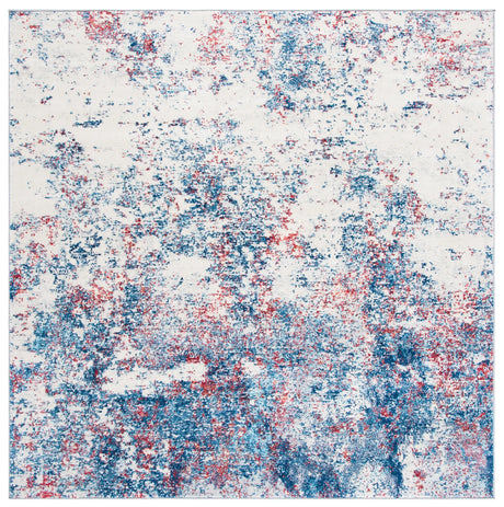 Safavieh Brentwood 6'-7" x 6'-7" Rug in Navy / Red