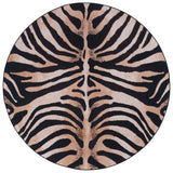 Safavieh Faux Hide 6'-0" x 6'-0" Rug in Light Orange / Black