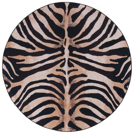 Safavieh Faux Hide 6'-0" x 6'-0" Rug in Light Orange / Black