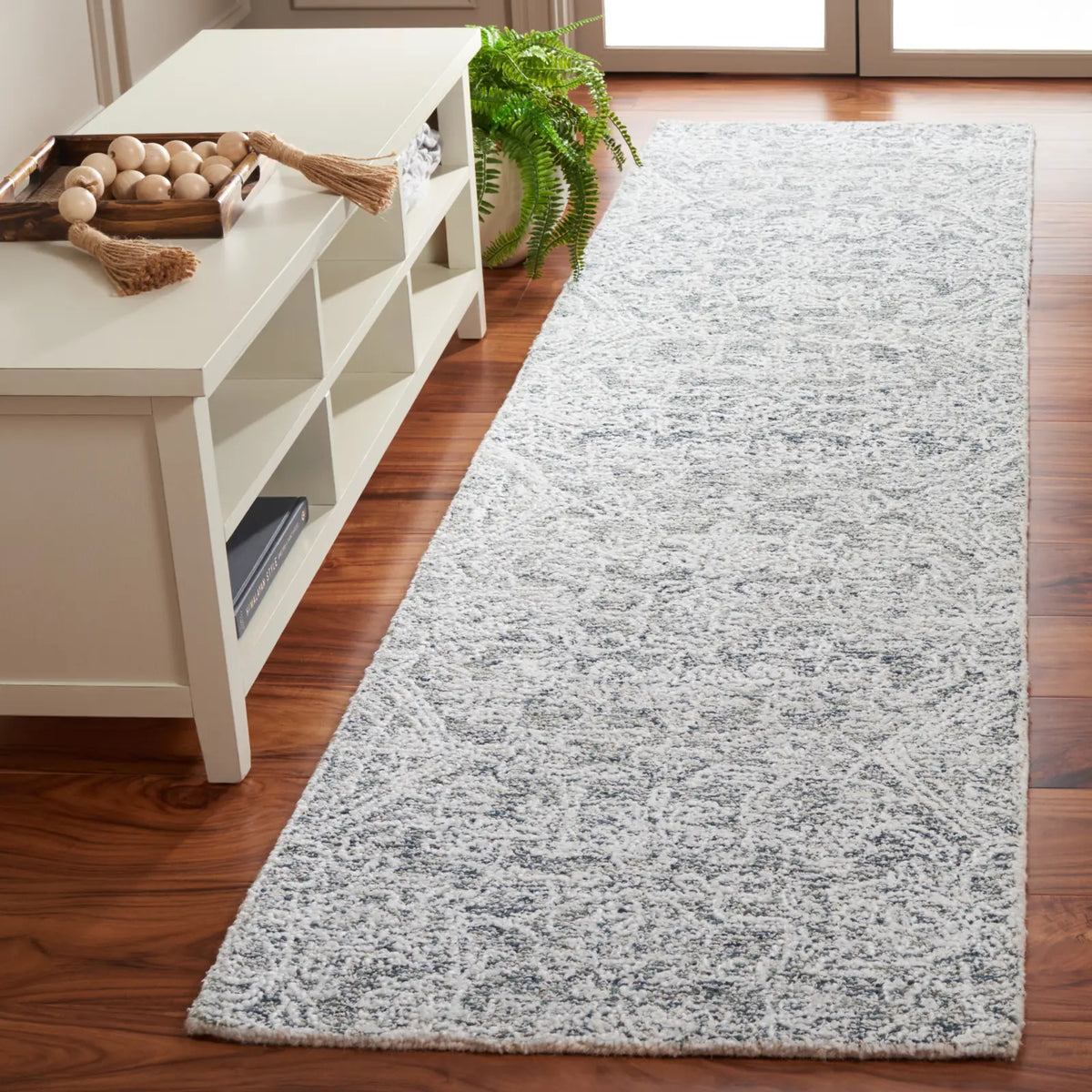 Safavieh Ebony 2'-3" x 9'-0" Rug in Light Blue / Ivory