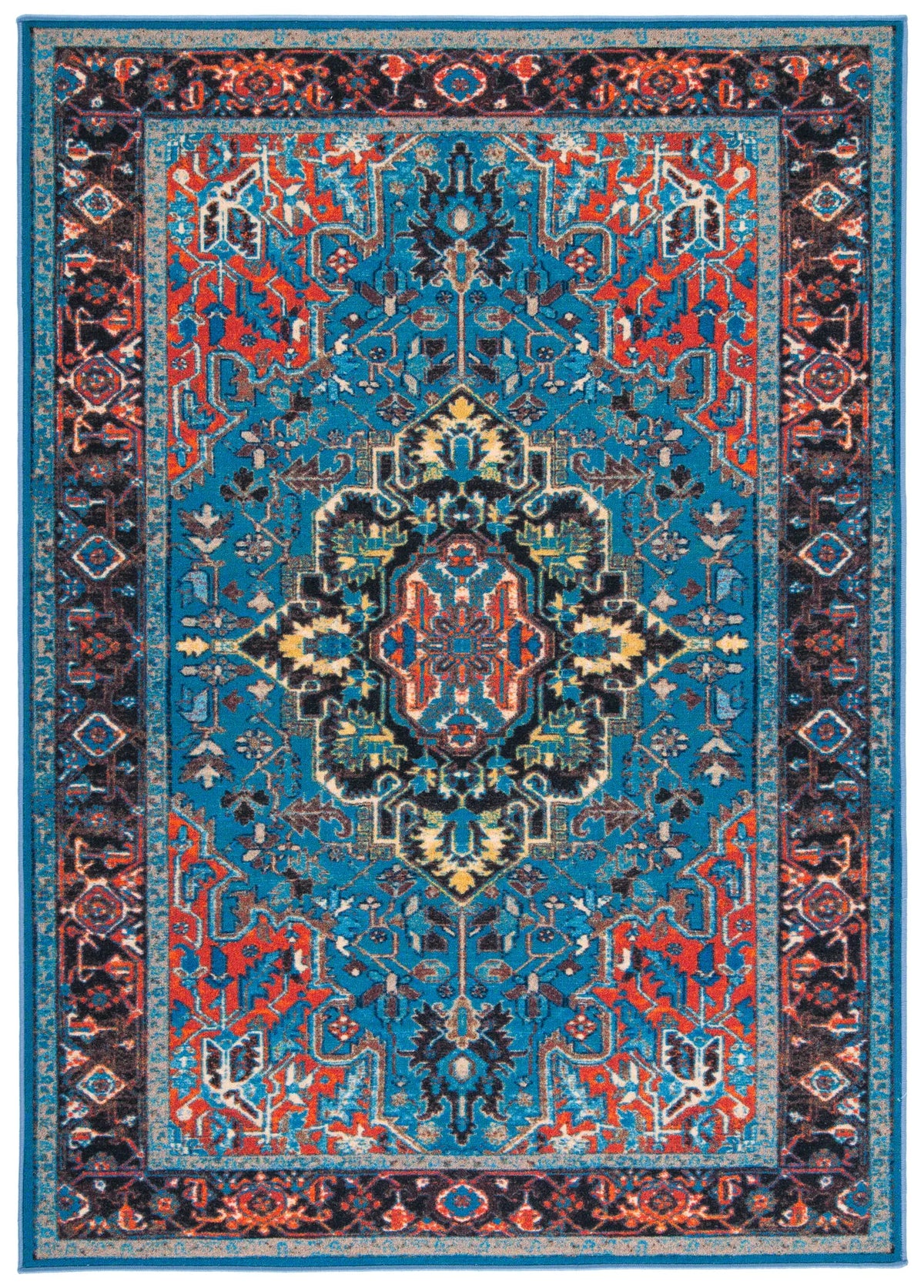 Safavieh Journey 4'-4" x 6'-0" Rug in Blue / Red