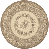 Safavieh Courtyard 6'-7" x 6'-7" Rug in Creme / Brown