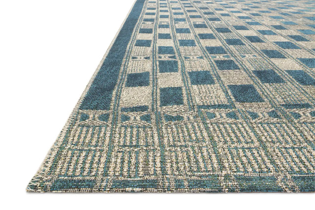Loloi Mika Mik-08 Blue / Ivory Rugs - rug corner