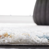 Safavieh Berber Shag 4'-5" x 6'-5" Rug in Blue Rust / Ivory