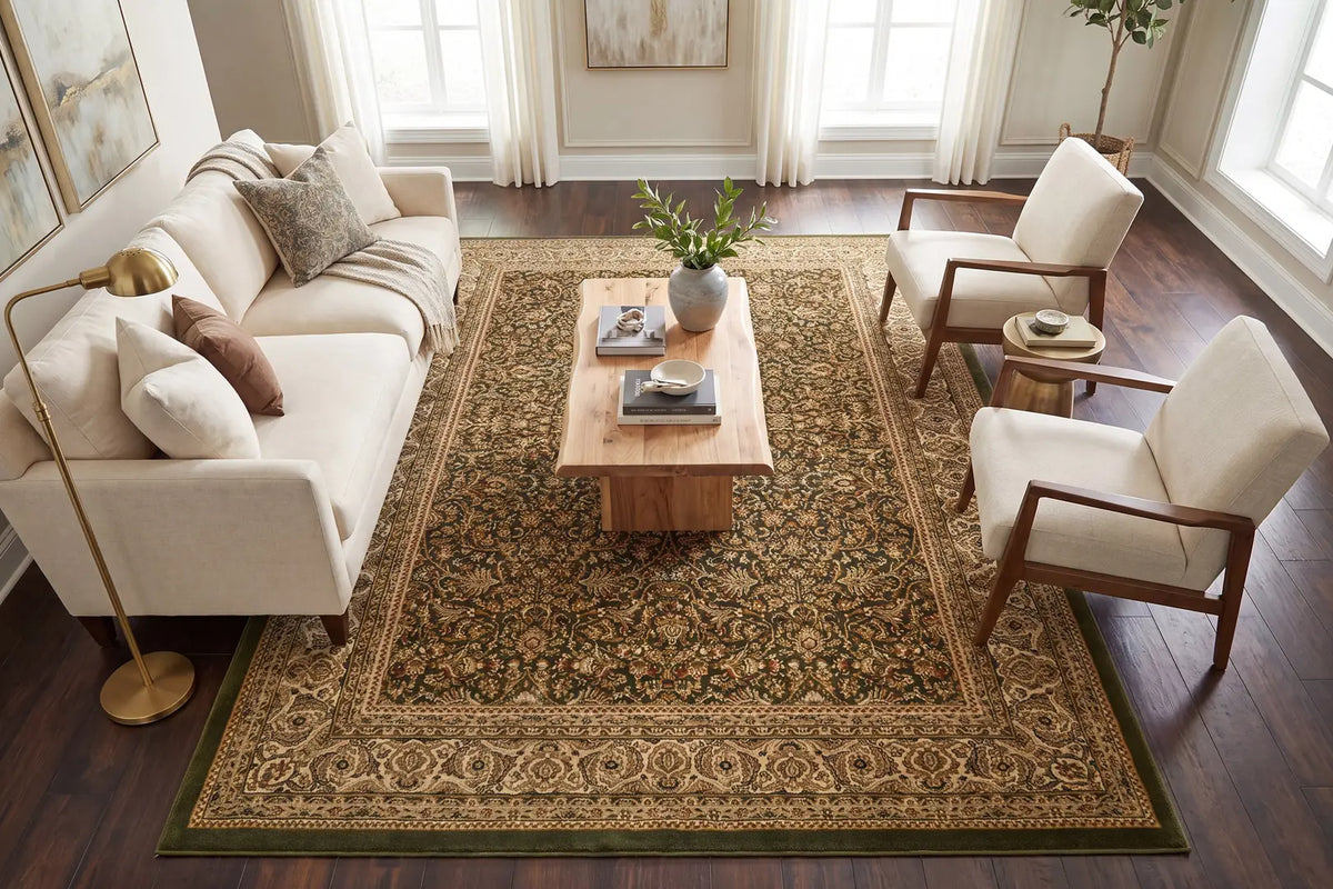 Dynamic Rugs Legacy 58004 Green Rugs - Room