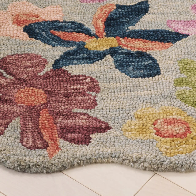 Safavieh Jardin 4'-0" x 4'-0" Rug in Light Blue / Yellow
