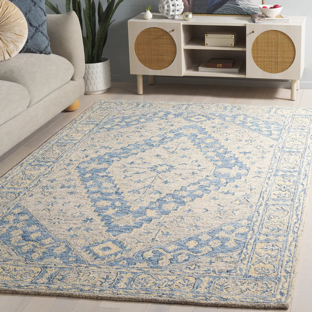 Safavieh Metro 4'-0" x 6'-0" Rug in Blue / Ivory