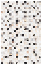 Safavieh Studio Leather 3'-0" x 5'-0" Rug in Ivory / Black