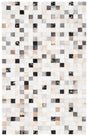 Safavieh Studio Leather 3'-0" x 5'-0" Rug in Ivory / Black