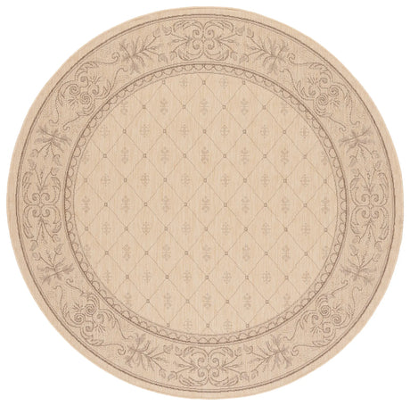 Safavieh Courtyard 6'-7" x 6'-7" Rug in Natural / Brown