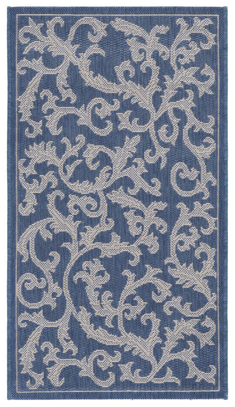 Safavieh Courtyard 2'-0" x 3'-7" Rug in Blue / Natural