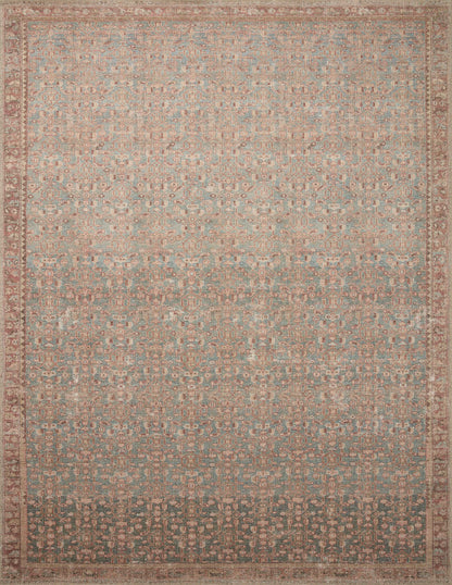 Angela Rose x Loloi Aubrey Aub-04 Blue/Terracotta Area Rug