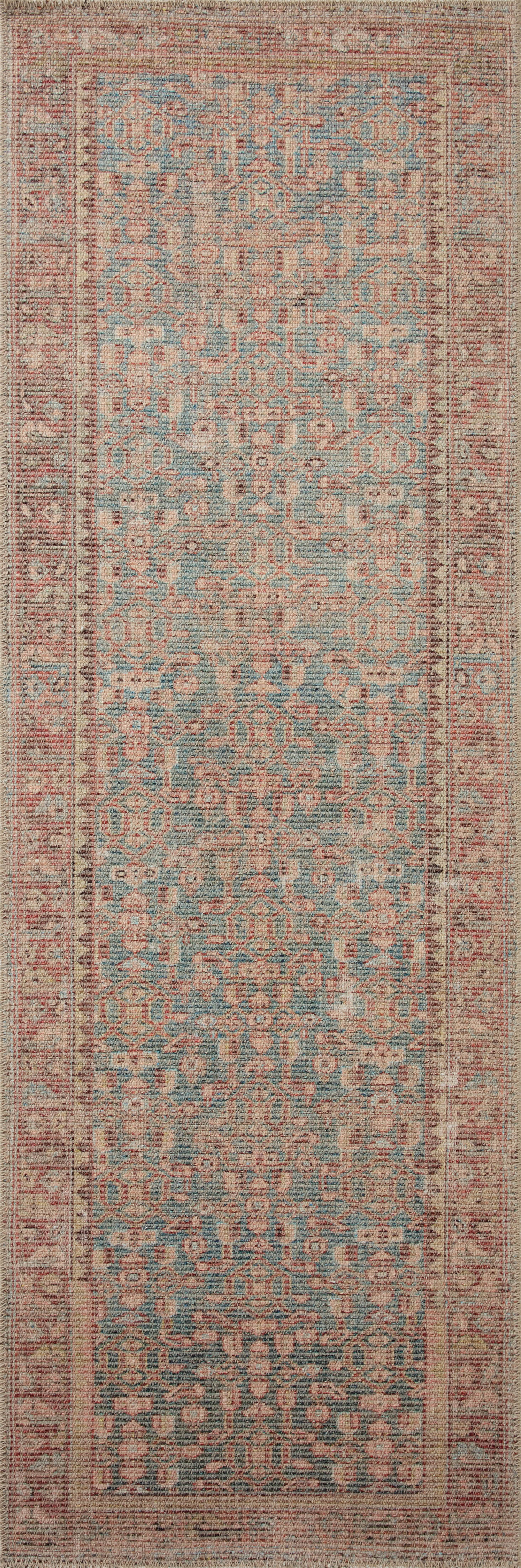 Angela Rose x Loloi Aubrey Aub-04 Blue/Terracotta Area Rug