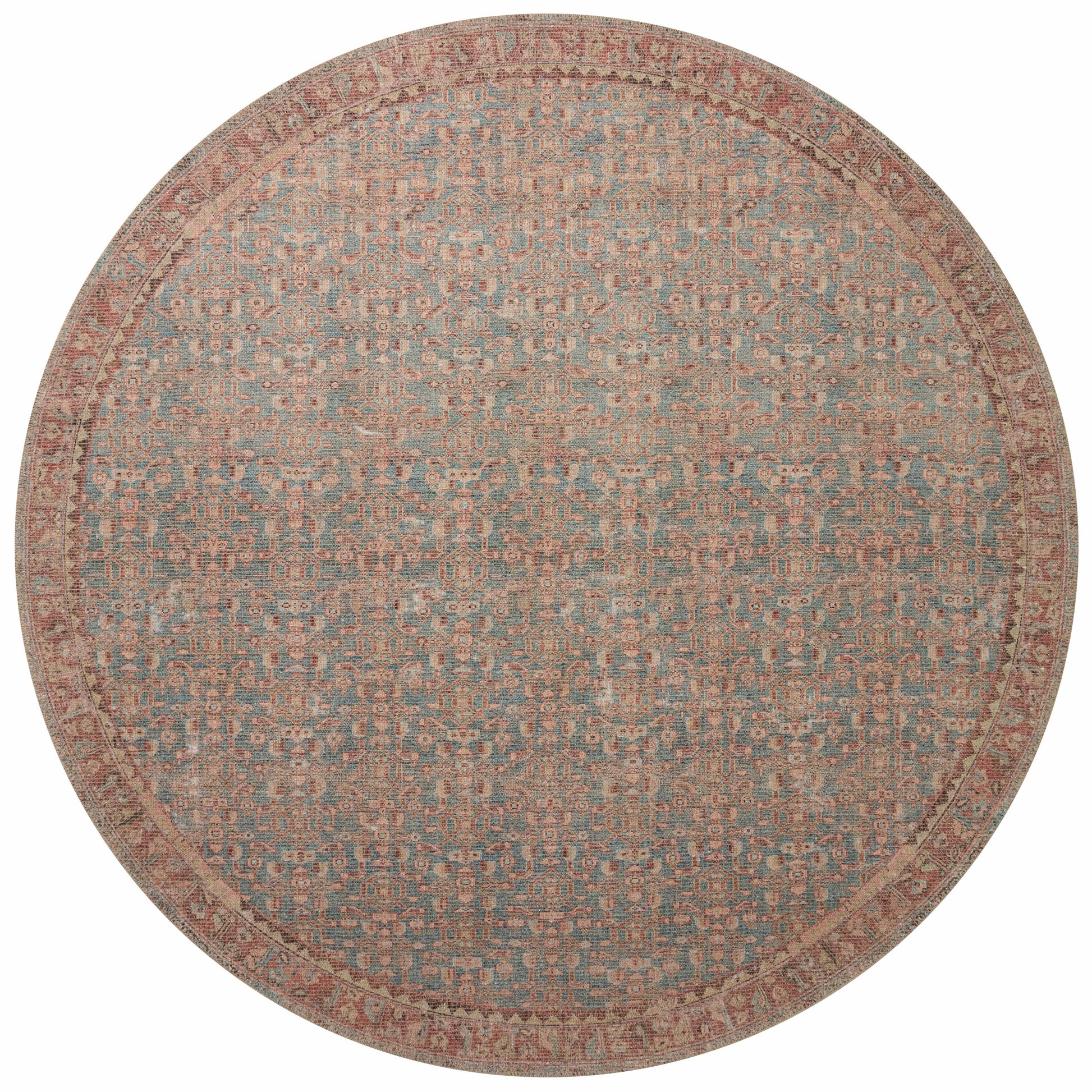 Angela Rose x Loloi Aubrey Aub-04 Blue/Terracotta Area Rug