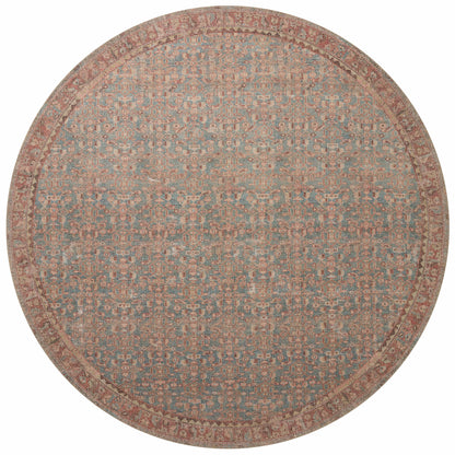 Angela Rose x Loloi Aubrey Aub-04 Blue/Terracotta Area Rug