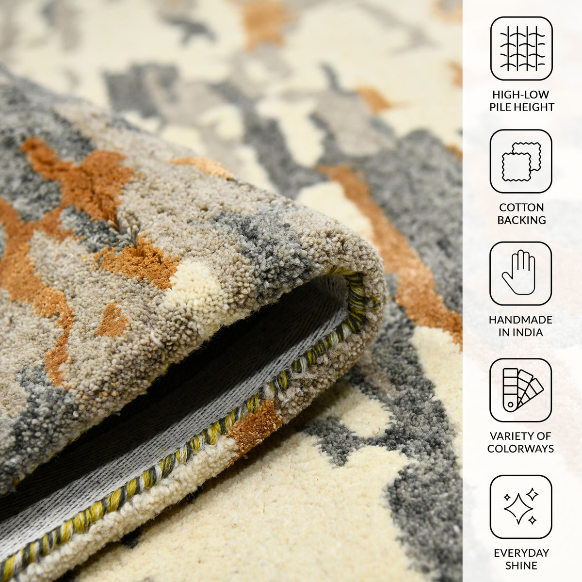 Amer Abstract ABS-3 Orange area rug - infographic view