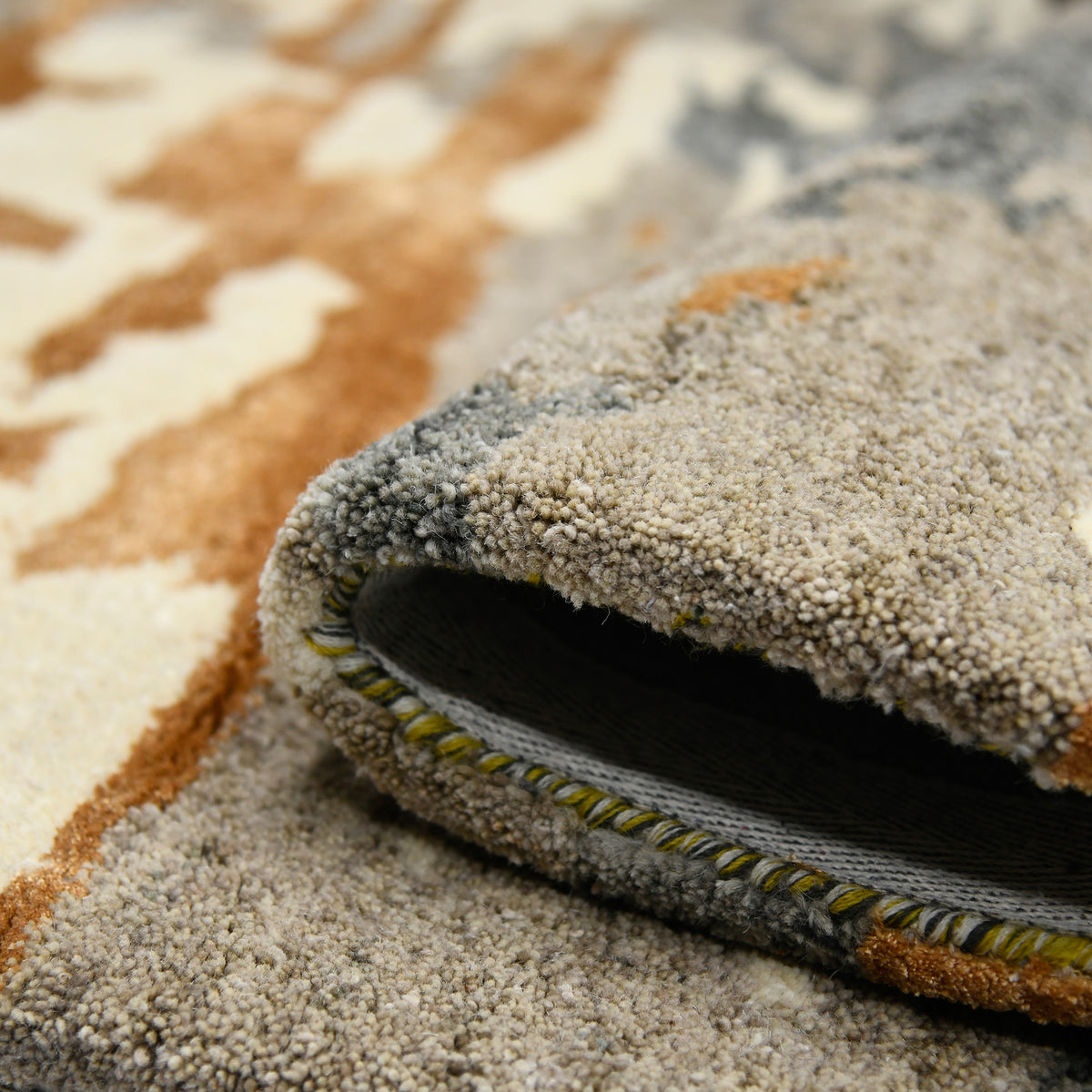 Amer Abstract ABS-3 Orange area rug - rolled view