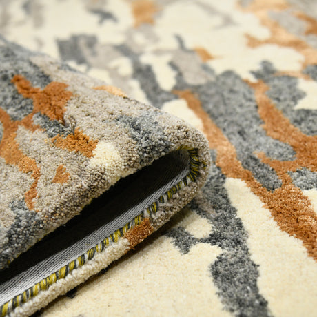 Amer Abstract ABS-3 Orange area rug - rolled view