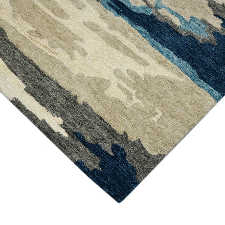 Amer Abstract ABS-4 Blue area rug - corner view