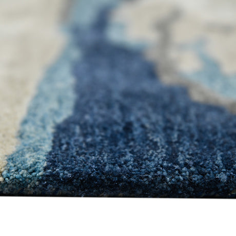 Amer Abstract ABS-4 Blue area rug - profile view
