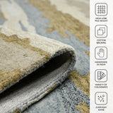 Amer Abstract ABS-5 Water Blue area rug - infographic view