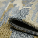 Amer Abstract ABS-5 Water Blue area rug - rolled view