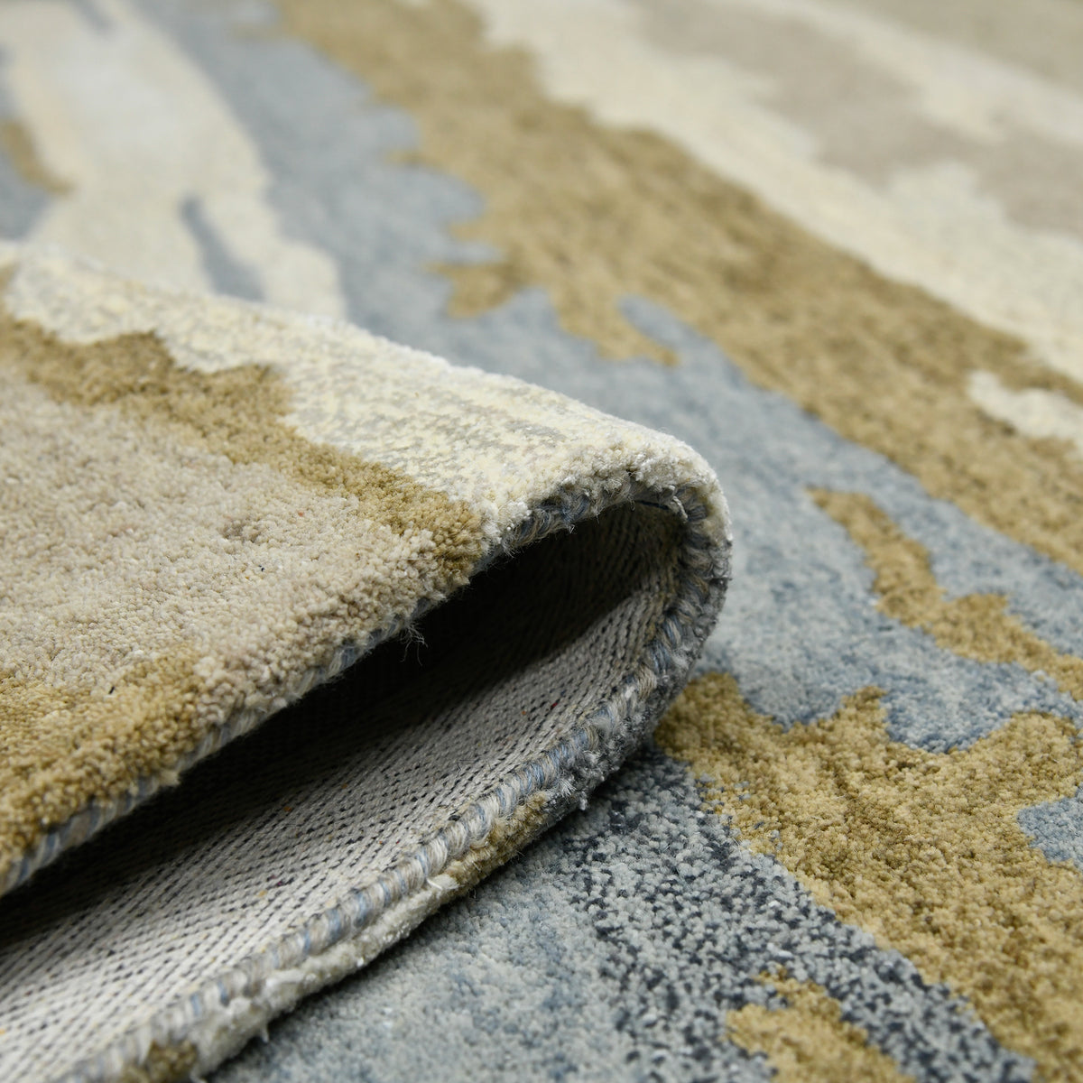 Amer Abstract ABS-5 Water Blue area rug - rolled view