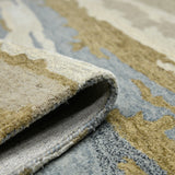 Amer Abstract ABS-5 Water Blue area rug - rolled view