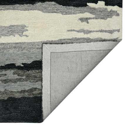 Amer Abstract ABS-6 Dark Gray area rug - back view