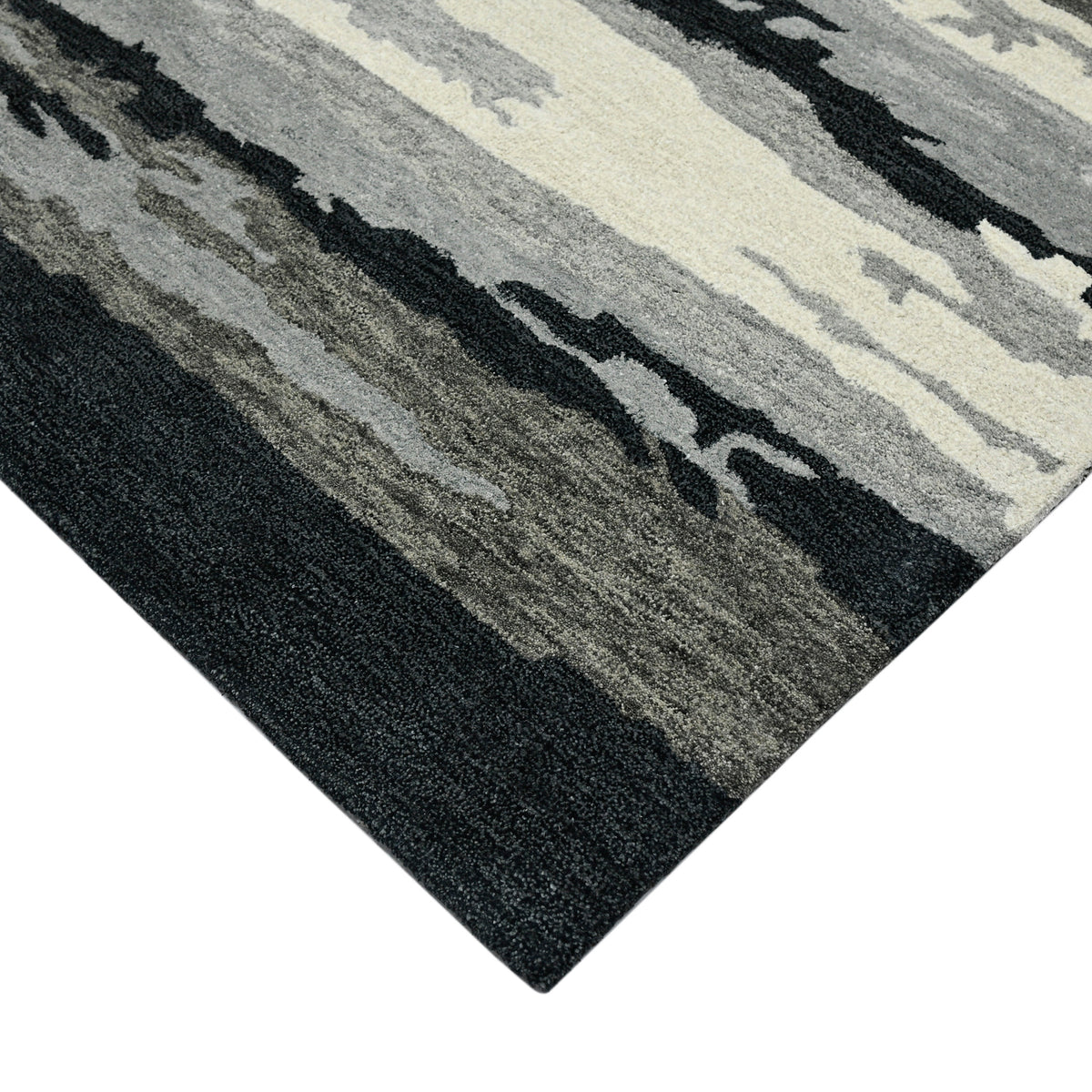 Amer Abstract ABS-6 Dark Gray area rug - corner view