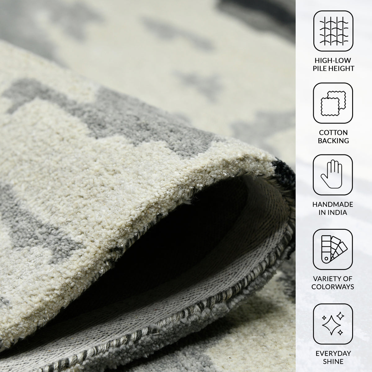 Amer Abstract ABS-6 Dark Gray area rug - infographic view