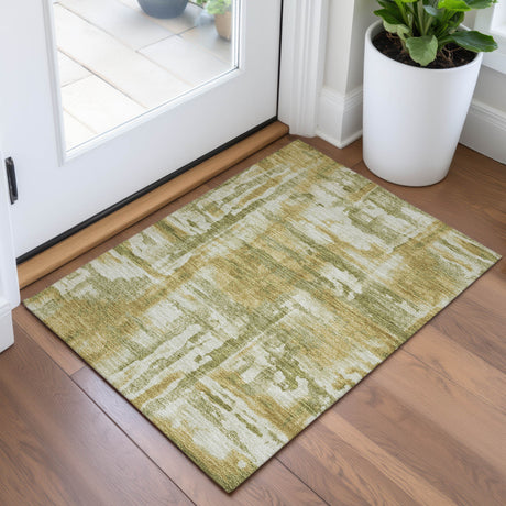 Addison Chantille ACN2015 Abstract Machine Made Transitional Aloe Rug