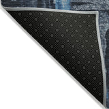 Addison Chantille ACN2015 Abstract Machine Made Transitional Black Rug