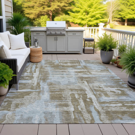 Addison Chantille ACN2015 Abstract Machine Made Transitional Brown Rug
