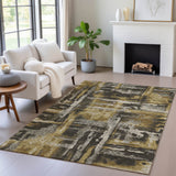Addison Chantille ACN2015 Abstract Machine Made Transitional Coffee Rug