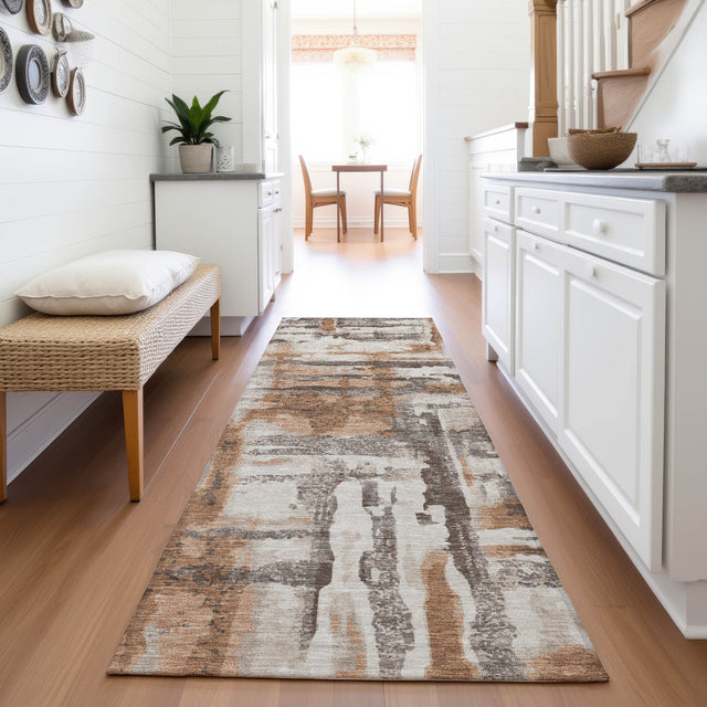 Addison Chantille ACN2015 Abstract Machine Made Transitional Paprika Rug