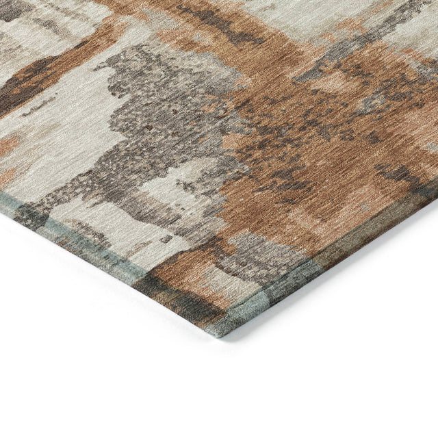 Addison Chantille ACN2015 Abstract Machine Made Transitional Paprika Rug